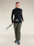 Women's Merino 260 Quantum Long Sleeve Zip Jacket Black - 5
