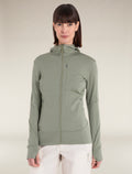 Women's Merino 260 Quantum Long Sleeve Zip Hoodie Lichen - 1