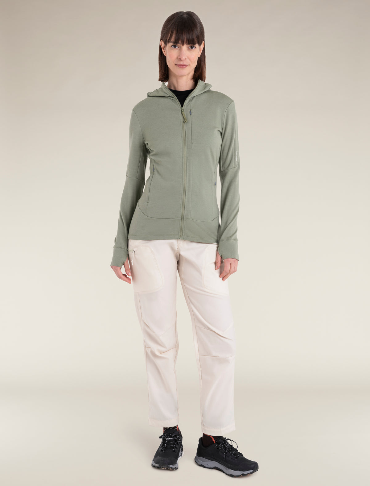 Women's Merino 260 Quantum Long Sleeve Zip Hoodie Lichen - 3