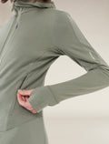Women's Merino 260 Quantum Long Sleeve Zip Hoodie Lichen - 5