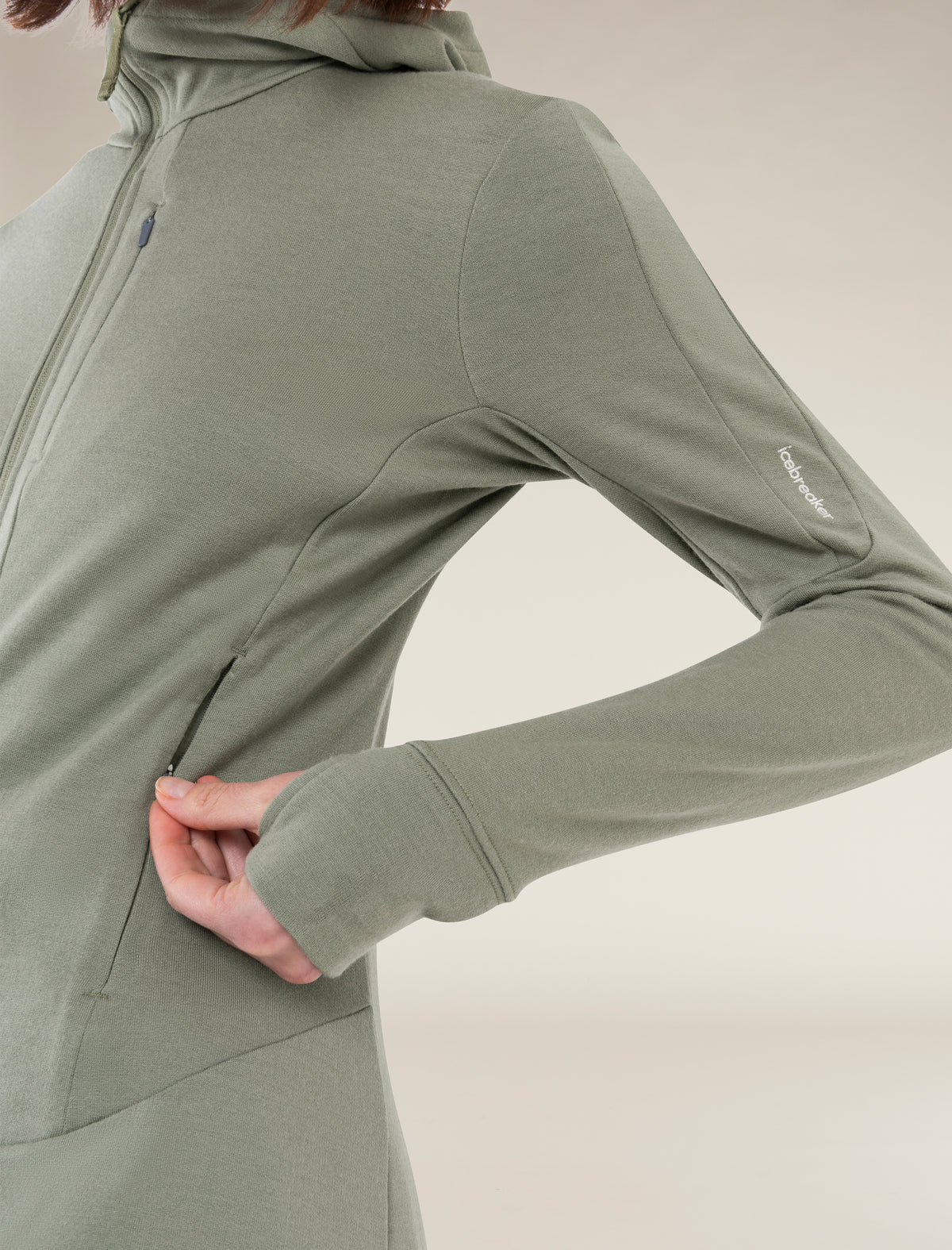 Women's Merino 260 Quantum Long Sleeve Zip Hoodie Lichen - 5