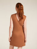 Vestito smanicato con scollo a V in lana merino 200 Granary Donna  - 2