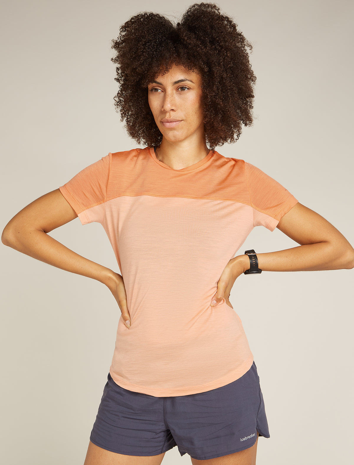 T-shirt in misto di lana merino 125 Cool-Lite™ Sphere Colour Block Donna  - 1