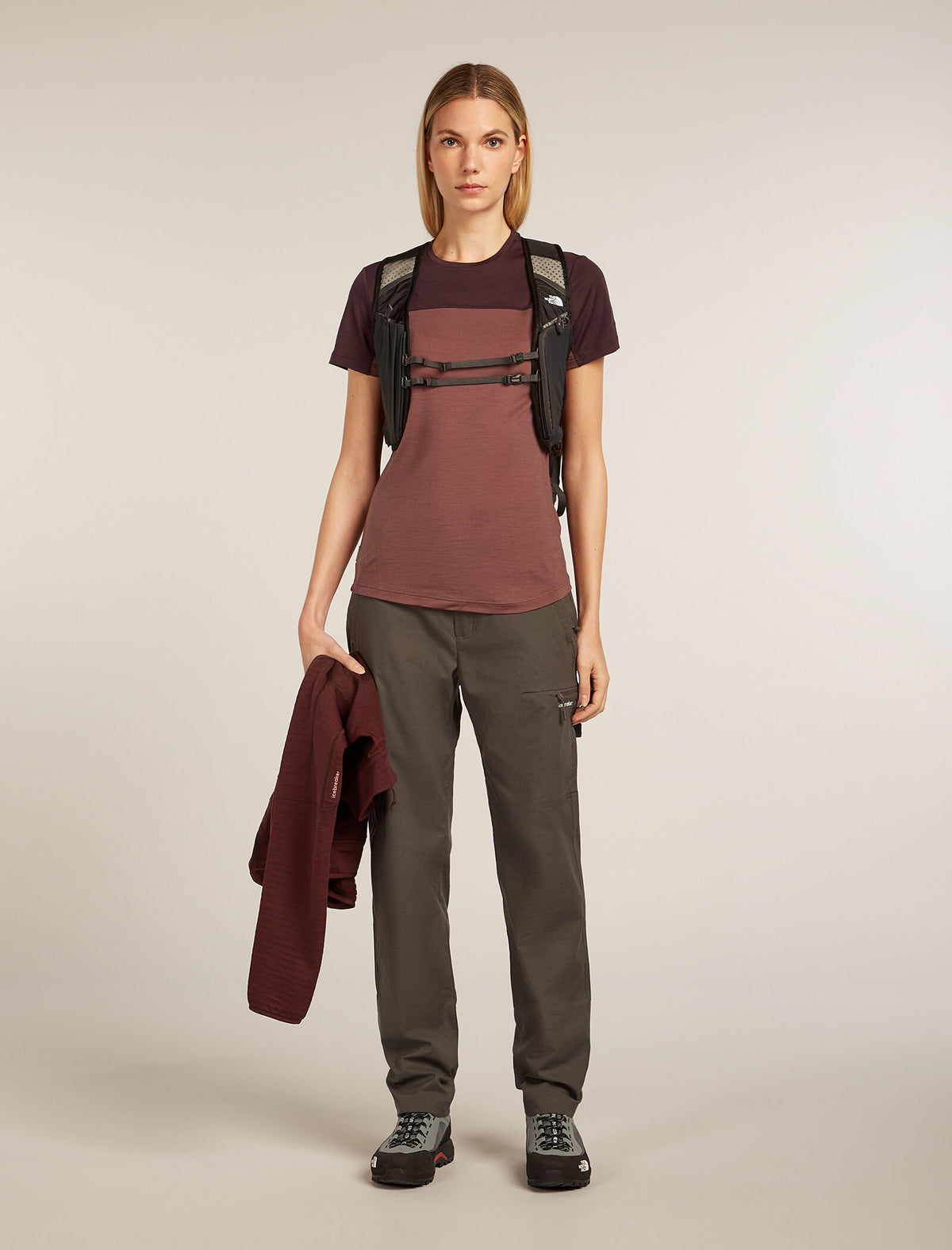 Women's 125 Sphere T-shirt Colour Block Carob/Java - 4