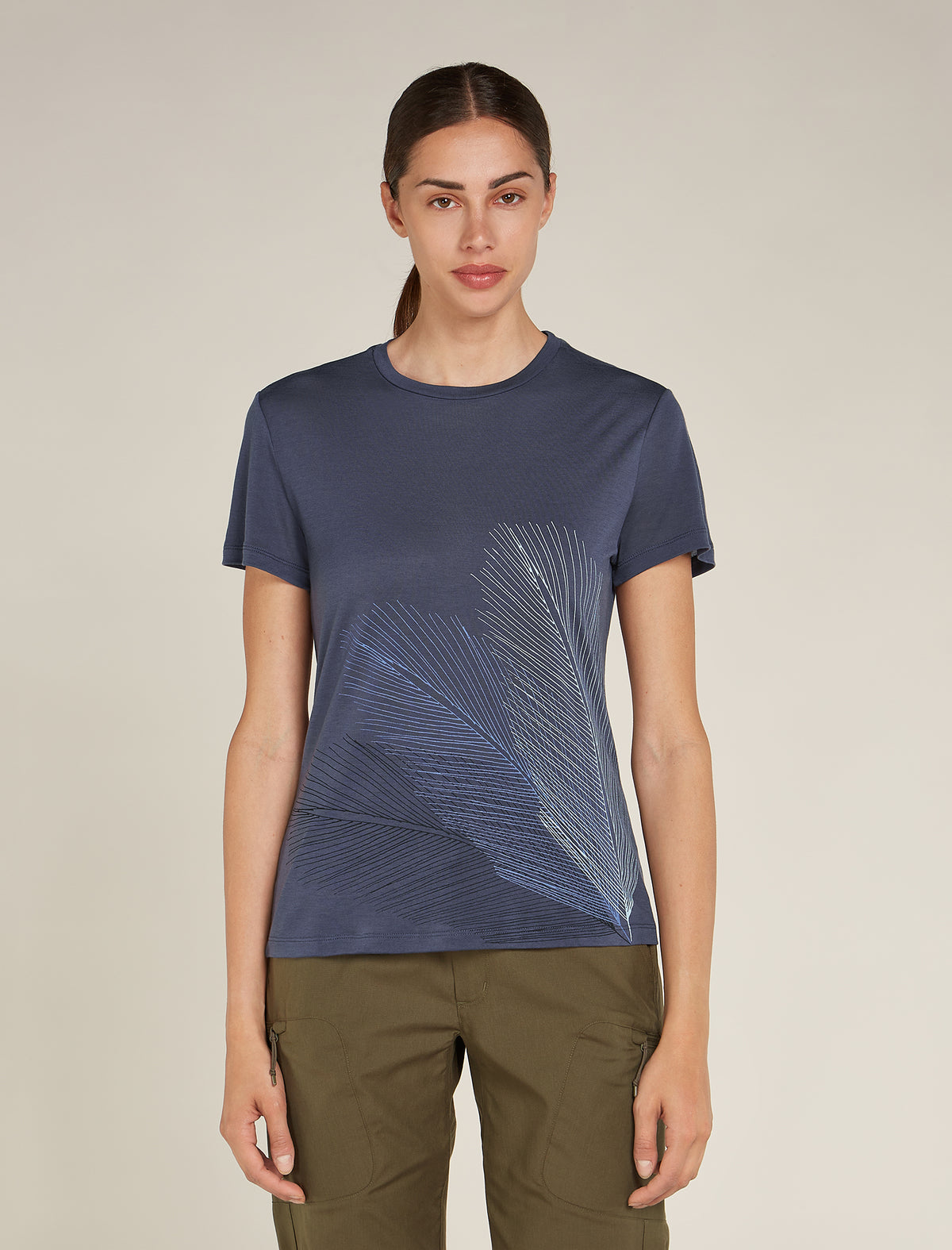 T-shirt in misto di lana merino Core Plume Donna  - 1