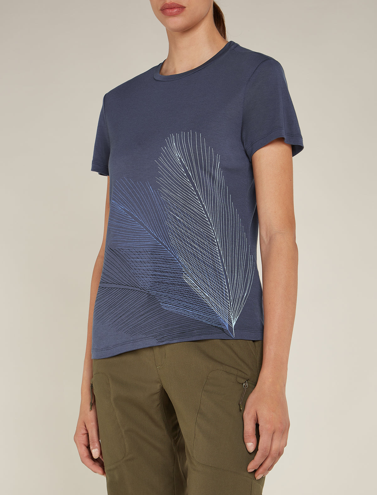 T-shirt in misto di lana merino Core Plume Donna  - 5