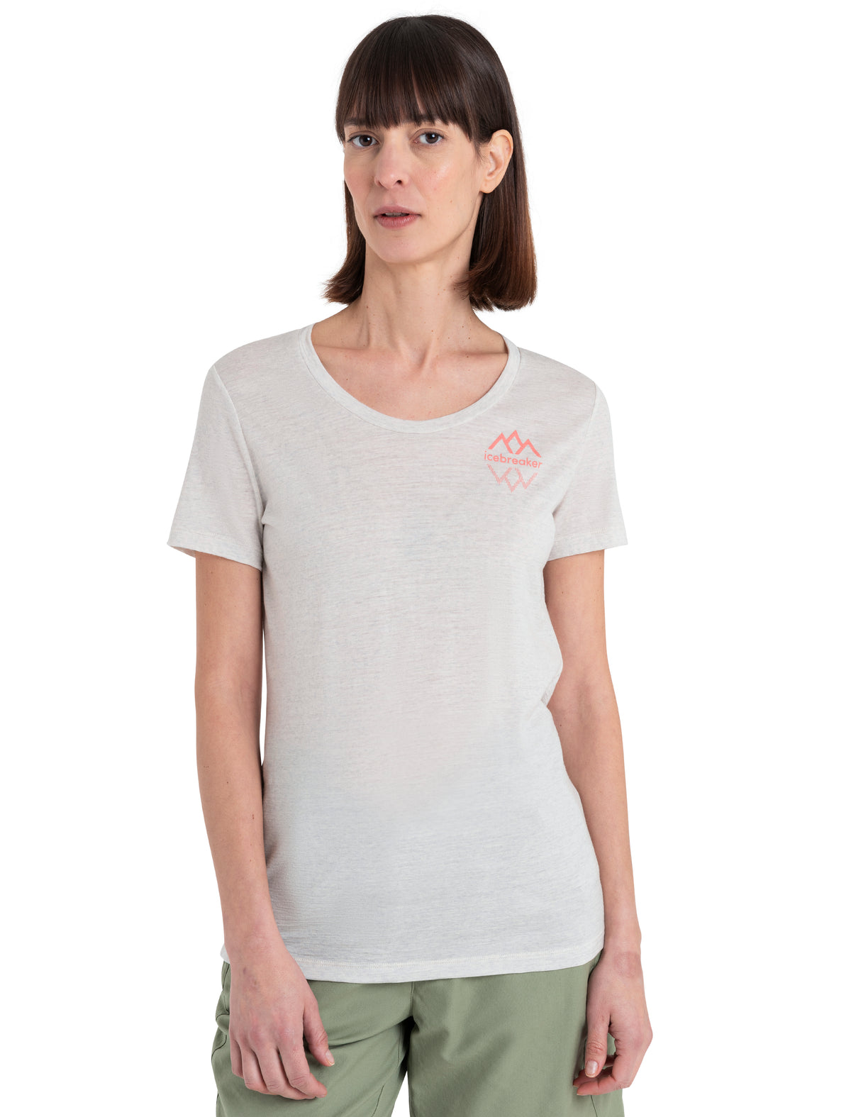 Merino 150 Tech Lite T-Shirt mit U-Ausschnitt IB Logo Reflections Damen  - 1