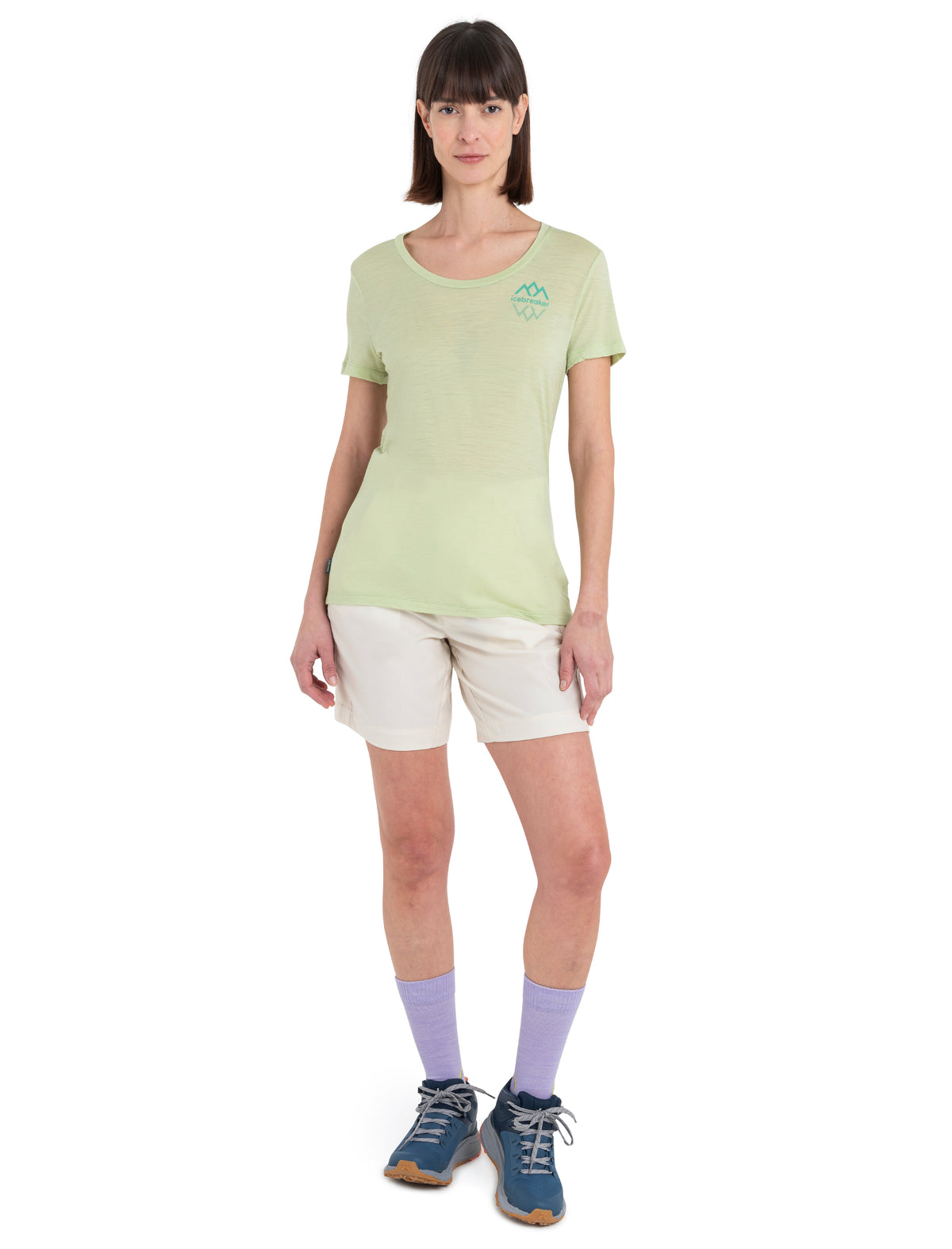 Merino 150 Tech Lite T-Shirt mit U-Ausschnitt IB Logo Reflections Damen  - 3