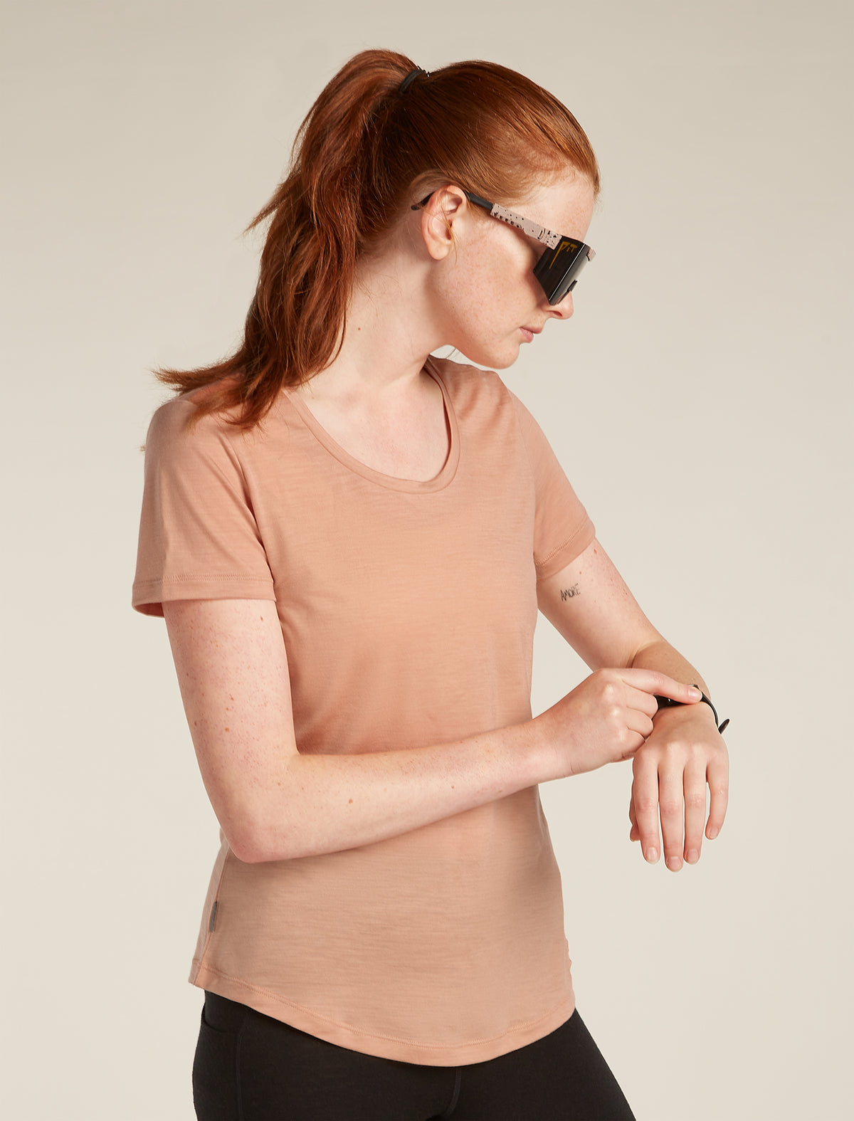 T-shirt con scollo rotondo in misto di lana merino 125 Cool-Lite™ Sphere Donna  - 4