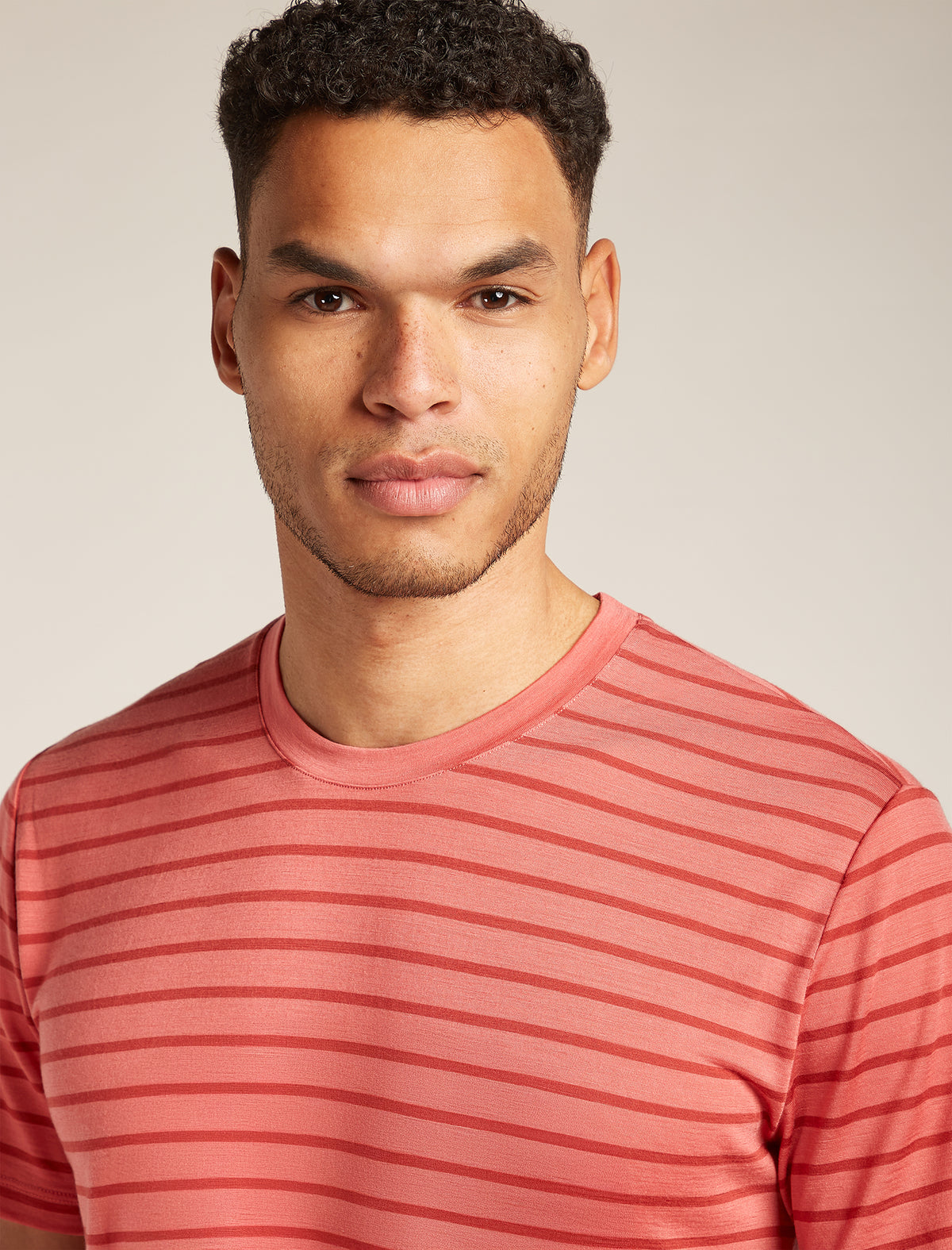 T-shirt in misto di lana merino Drayden Stripe Uomo  - 5