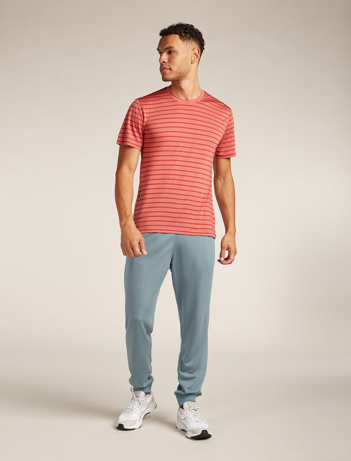 T-shirt in misto di lana merino Drayden Stripe Uomo  - 3