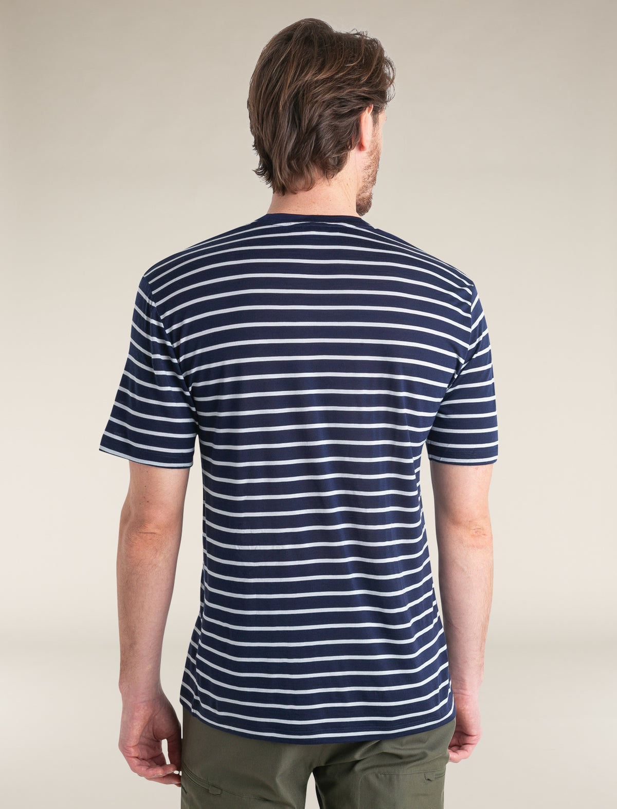 Pánské Tričko ze směsi merina Drayden Stripe  - 2