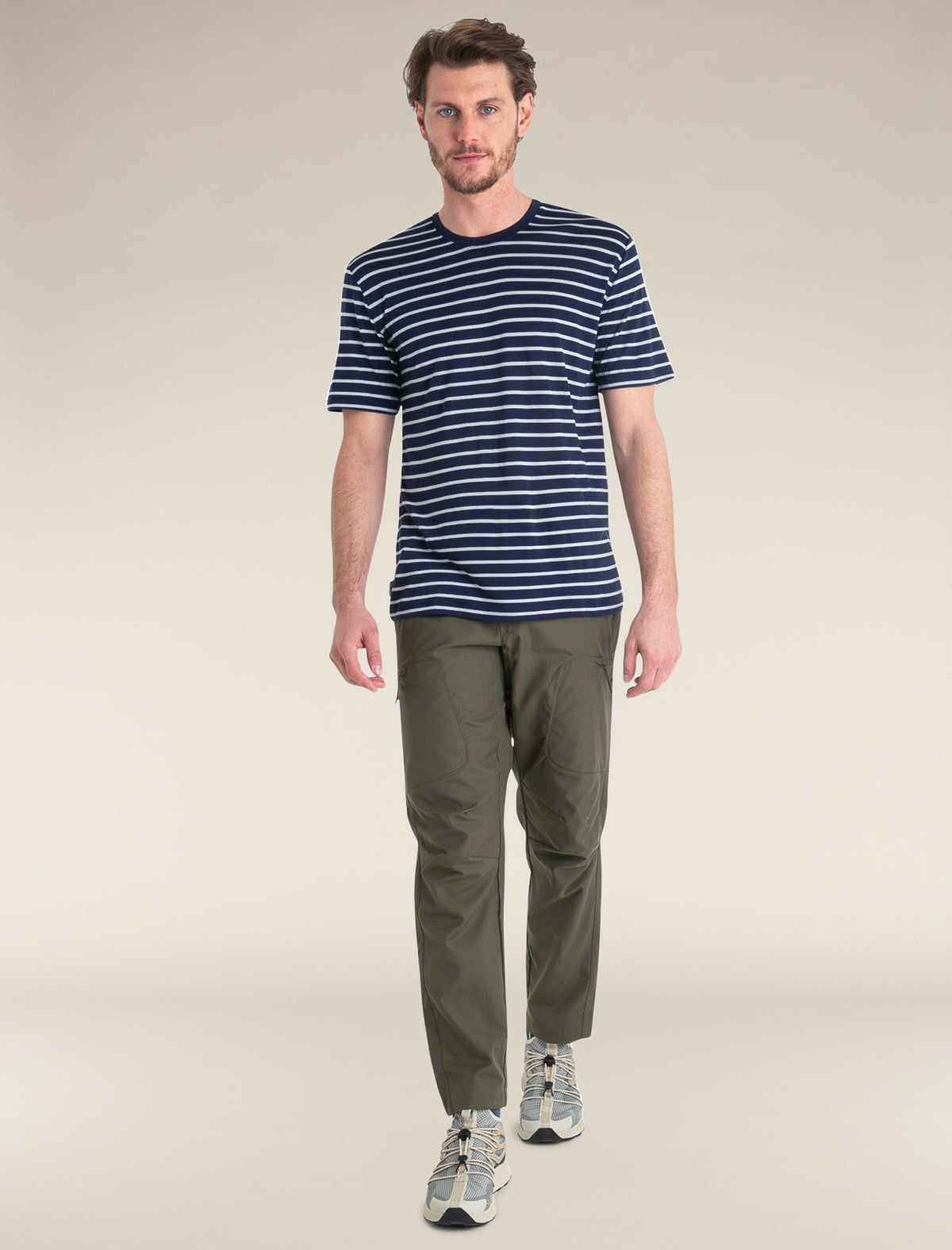 Pánské Tričko ze směsi merina Drayden Stripe  - 3