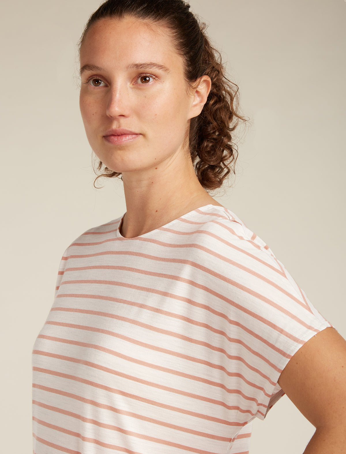 Merino Blend Drayden Reversible T-Shirt Stripe Damen  - 5