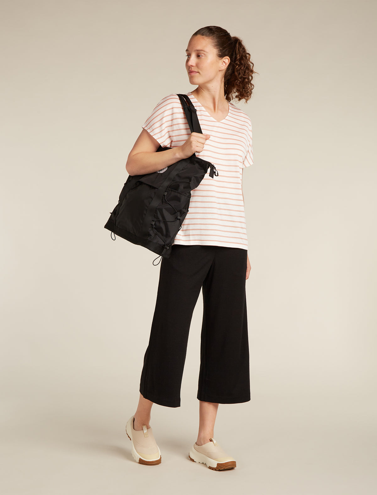 Merino Blend Drayden Reversible T-Shirt Stripe Damen  - 4