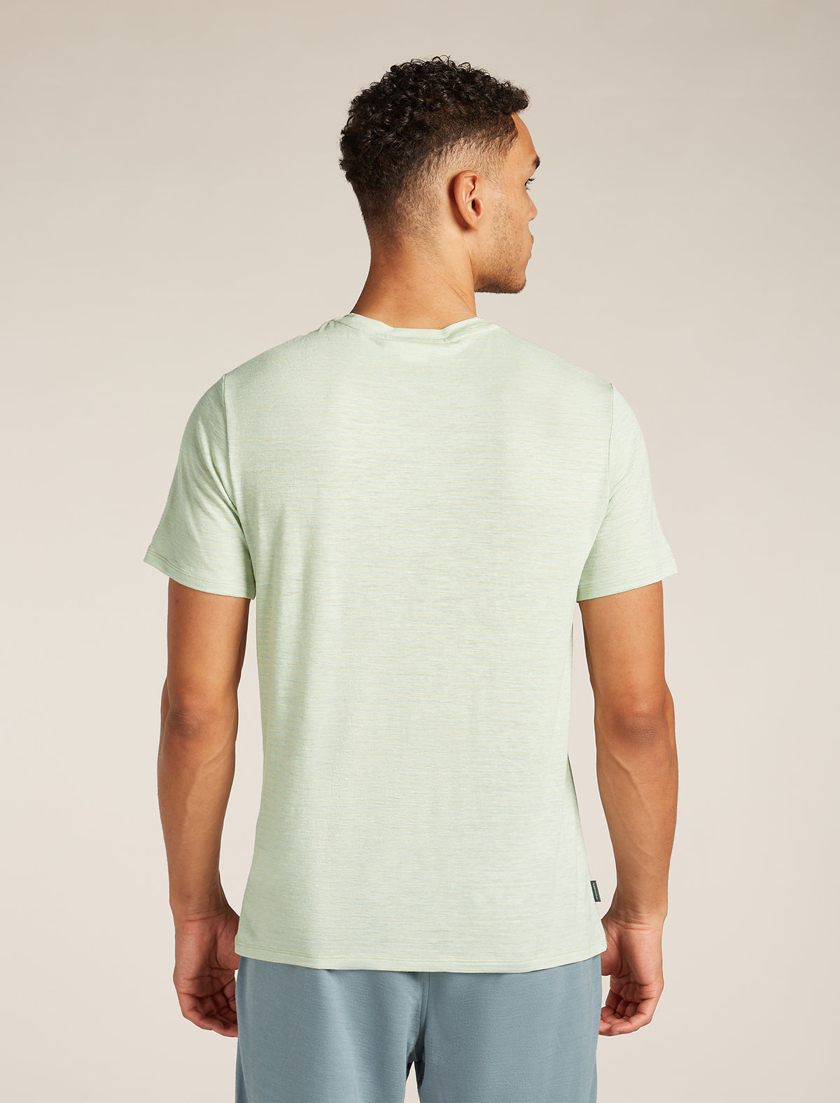 T-shirt in Lana merino Lino Stripe Uomo  - 2