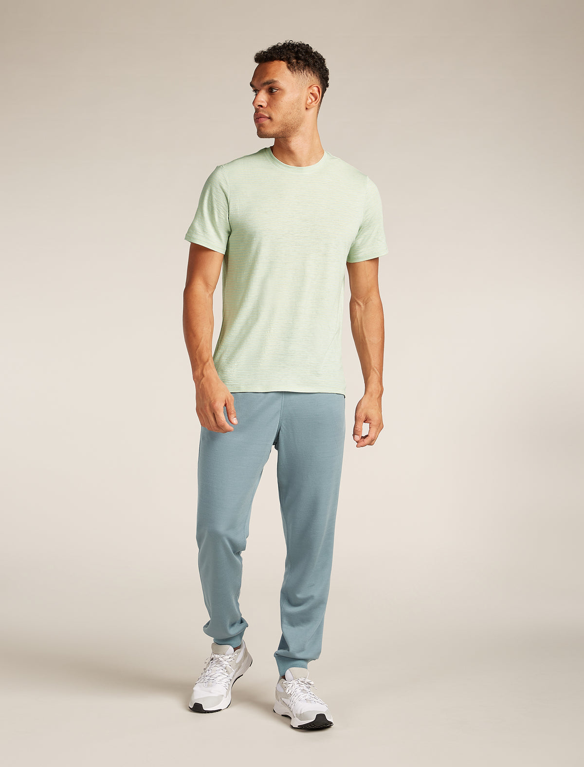 T-shirt in Lana merino Lino Stripe Uomo  - 3