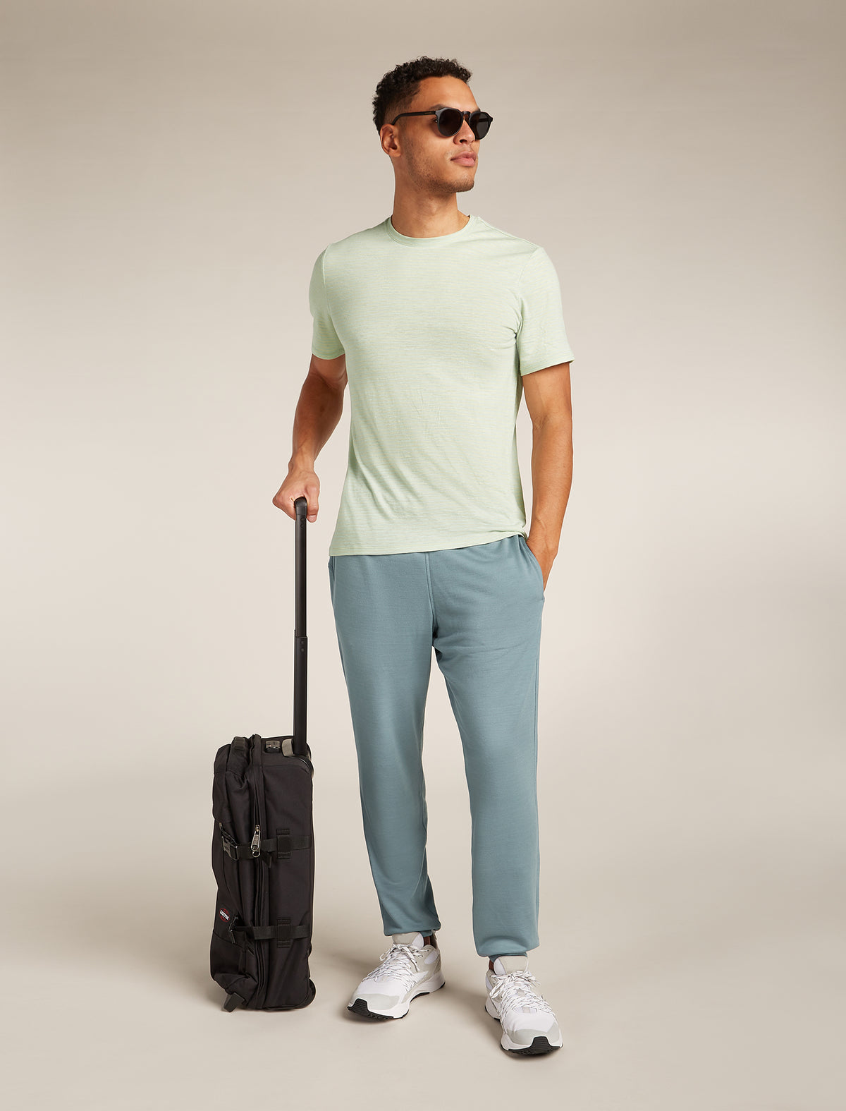 T-shirt in Lana merino Lino Stripe Uomo  - 4