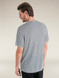 T-shirt in Lana merino Lino Stripe Uomo  - 2