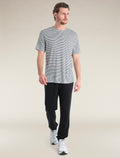 T-shirt in Lana merino Lino Stripe Uomo  - 3