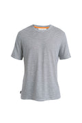 T-shirt in Lana merino Lino Stripe Uomo  - 6