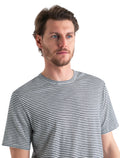 T-shirt in Lana merino Lino Stripe Uomo  - 4