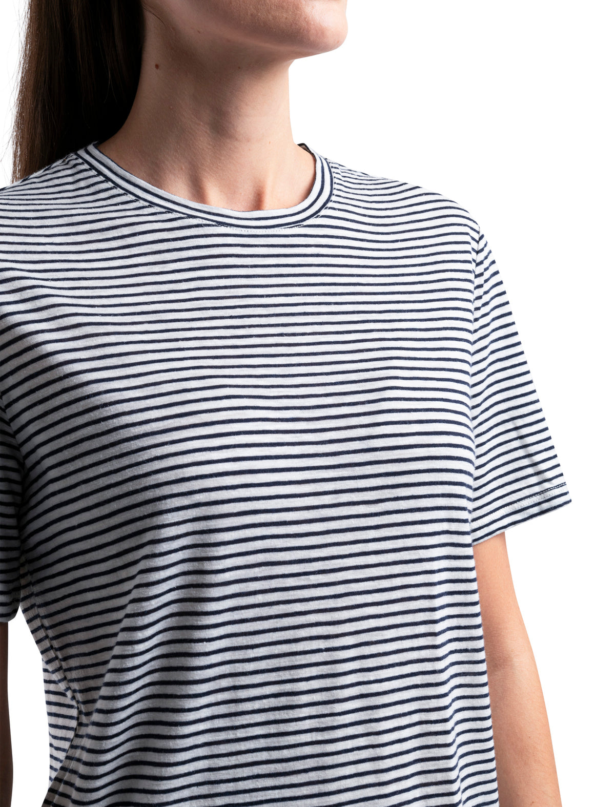 Dámské Tričko z merina a lnu Stripe  - 5