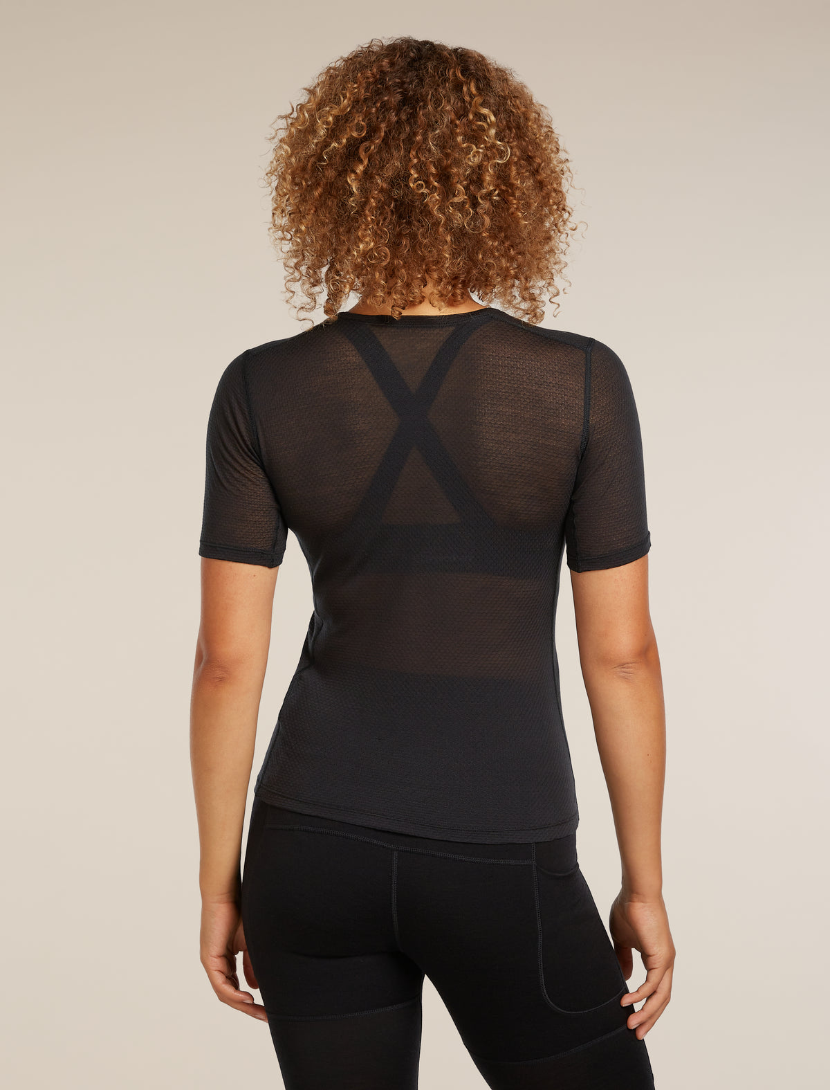 Women's Merino Blend 75 Cool-Lite™ Featherlight™ Short Sleeve T-Shirt Black - 2