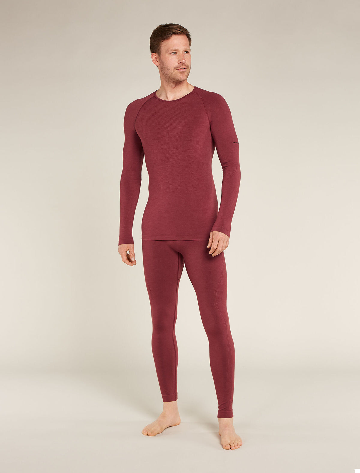 Men's Merino Blend 260 ZoneKnit™ Seamless  Long Sleeve Crew Thermal Top Port - 5
