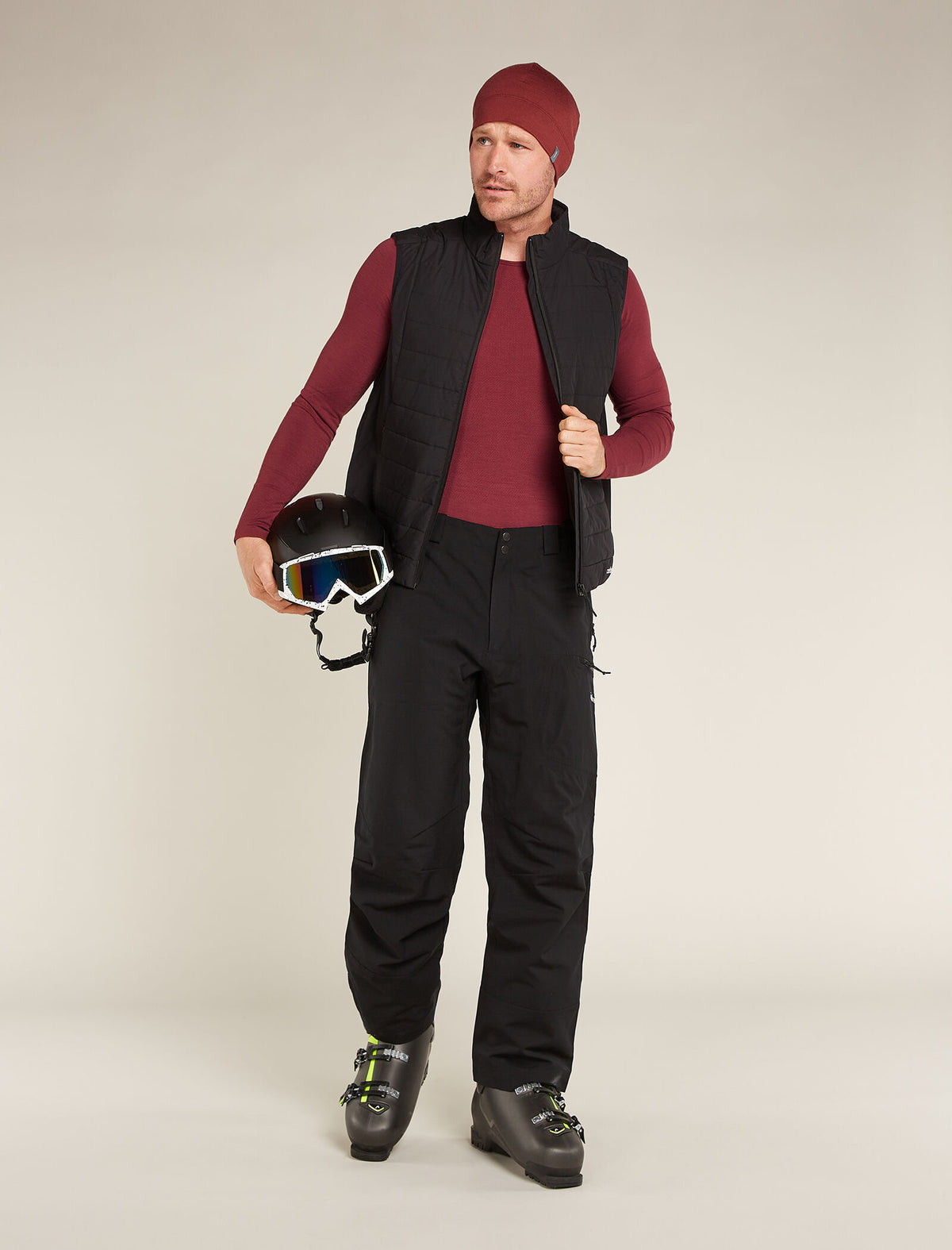 Men's Merino Blend 260 ZoneKnit™ Seamless  Long Sleeve Crew Thermal Top Port - 6