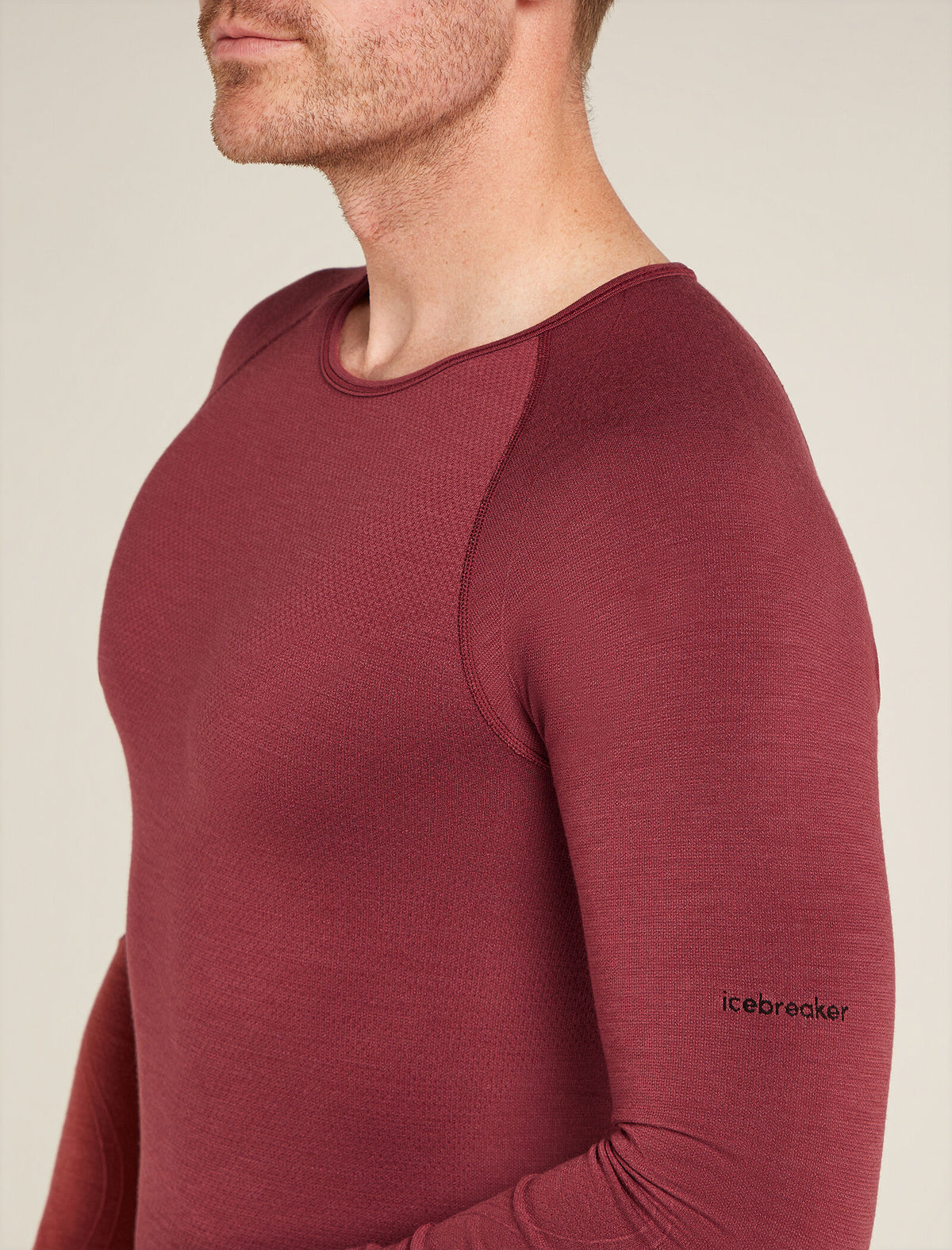 Men's Merino Blend 260 ZoneKnit™ Seamless  Long Sleeve Crew Thermal Top Port - 7