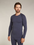 Men's Merino Blend 260 ZoneKnit™ Seamless  Long Sleeve Crew Thermal Top Graphite - 1
