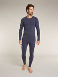 Men's Merino Blend 260 ZoneKnit™ Seamless  Long Sleeve Crew Thermal Top Graphite - 4