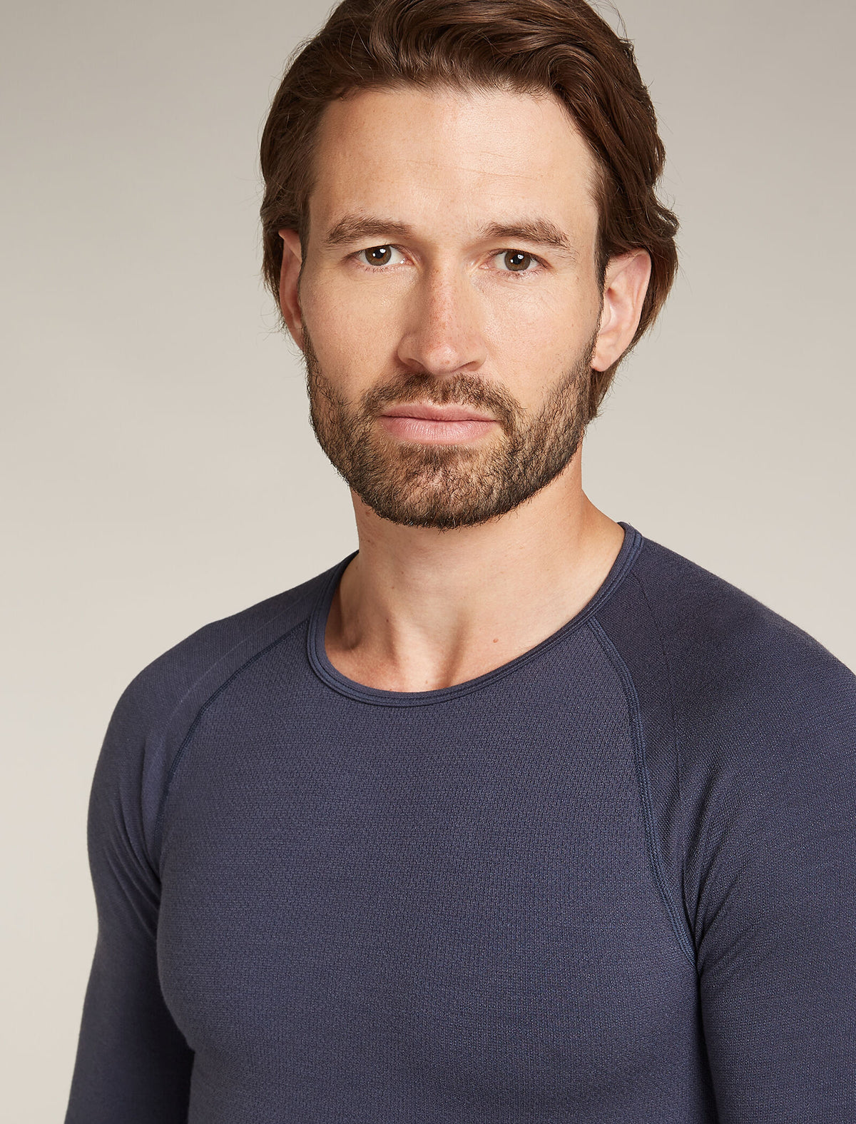 Men's Merino Blend 260 ZoneKnit™ Seamless  Long Sleeve Crew Thermal Top Graphite - 7