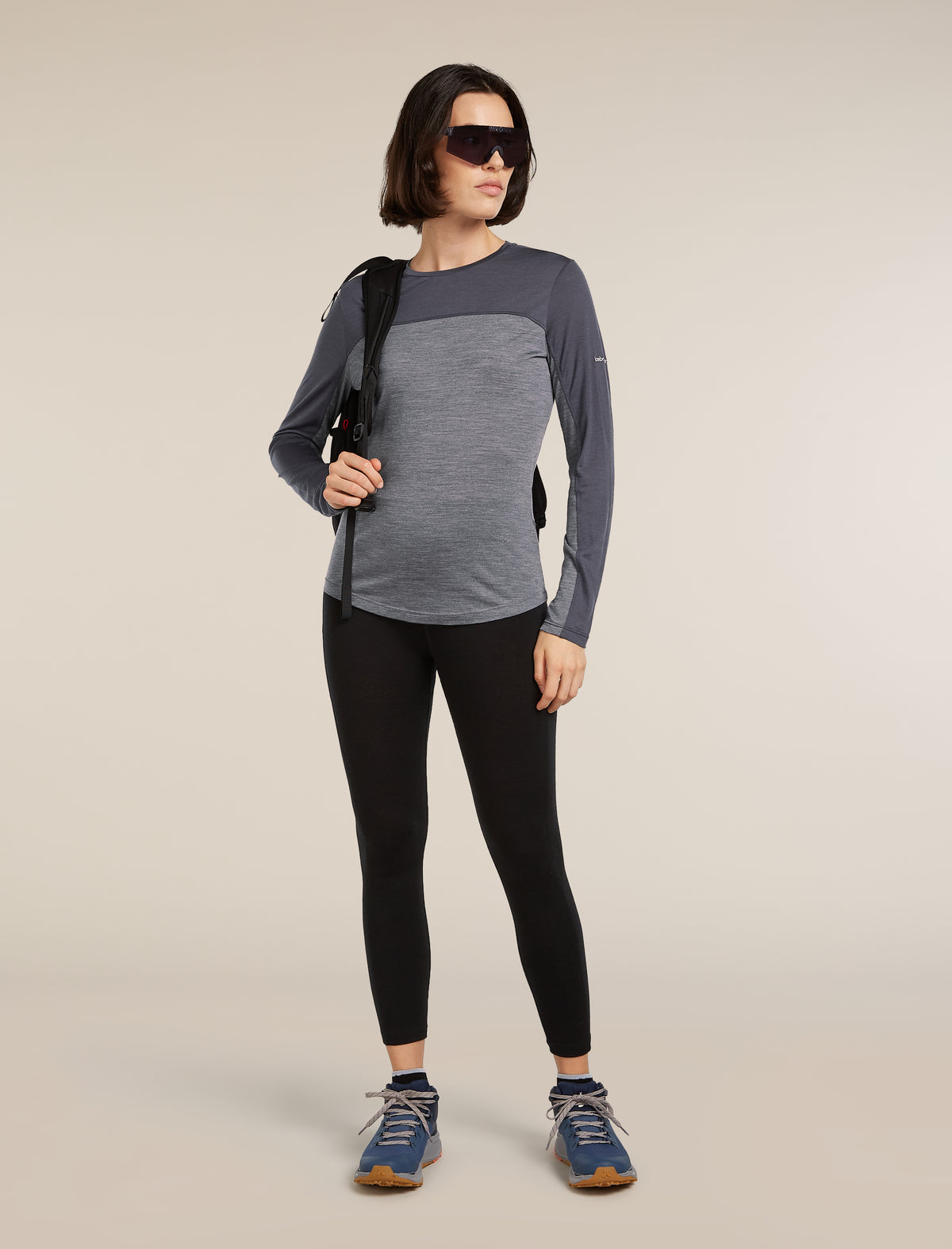 Women's 125 Sphere T-shirt Colour Block Graphite Heather/Graphite - 4