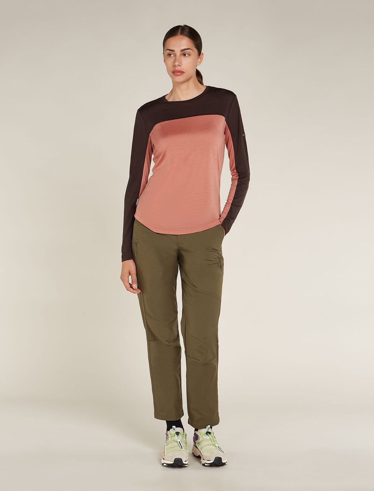 T-shirt à manches longues 125 Cool-Lite™ Sphere en mélange de mérinos, bloc de couleurs Women's  - 3