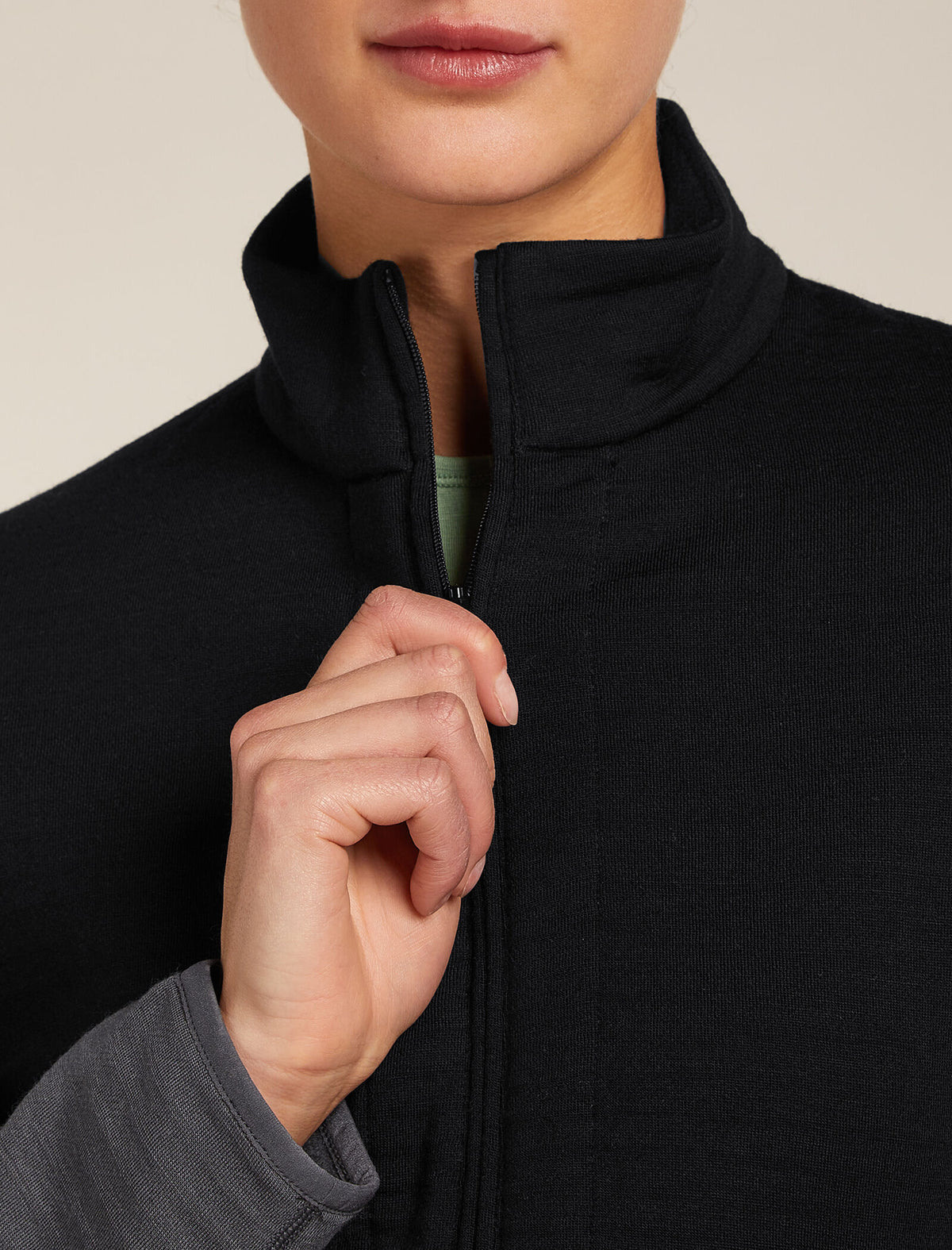 Women's 400 Descender Zip Jacket Black/Obsidian - 7