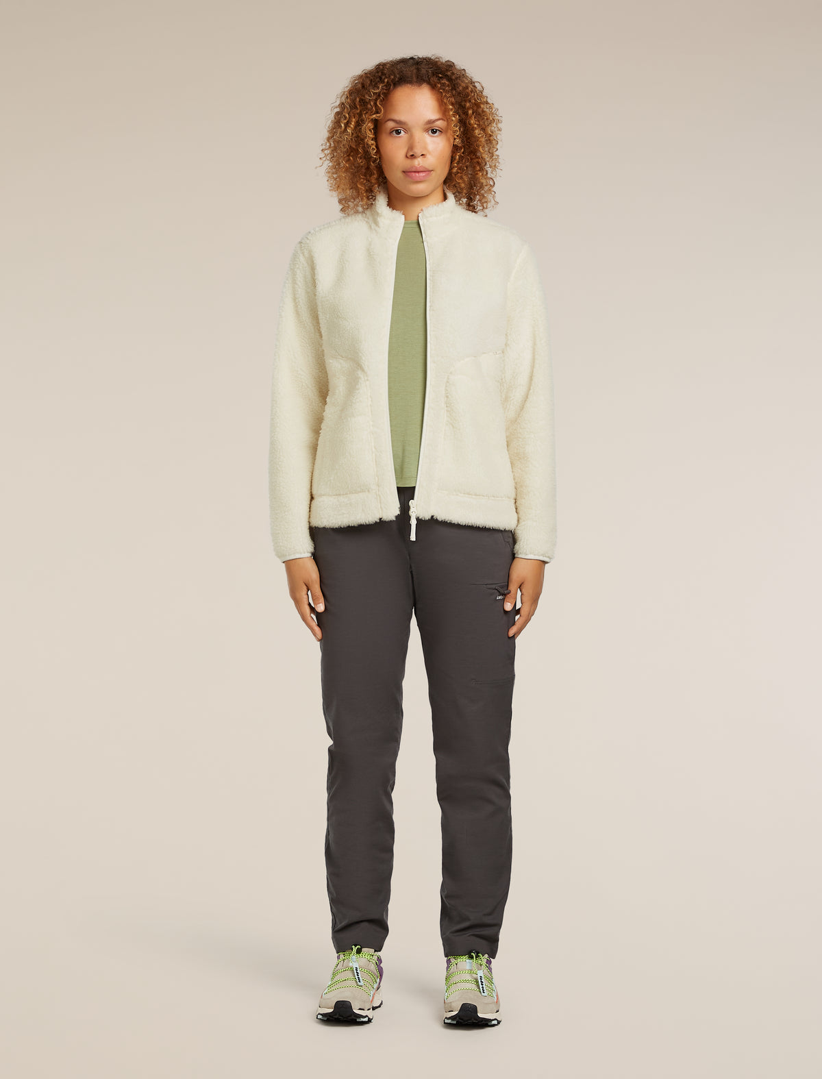 Women's 960 High Pile Zip Jacket Undyed - 3