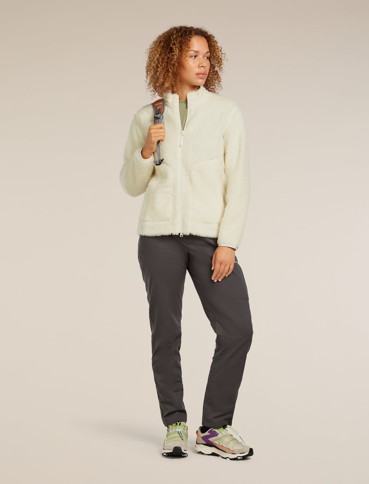 Women's 960 High Pile Zip Jacket Undyed - 4