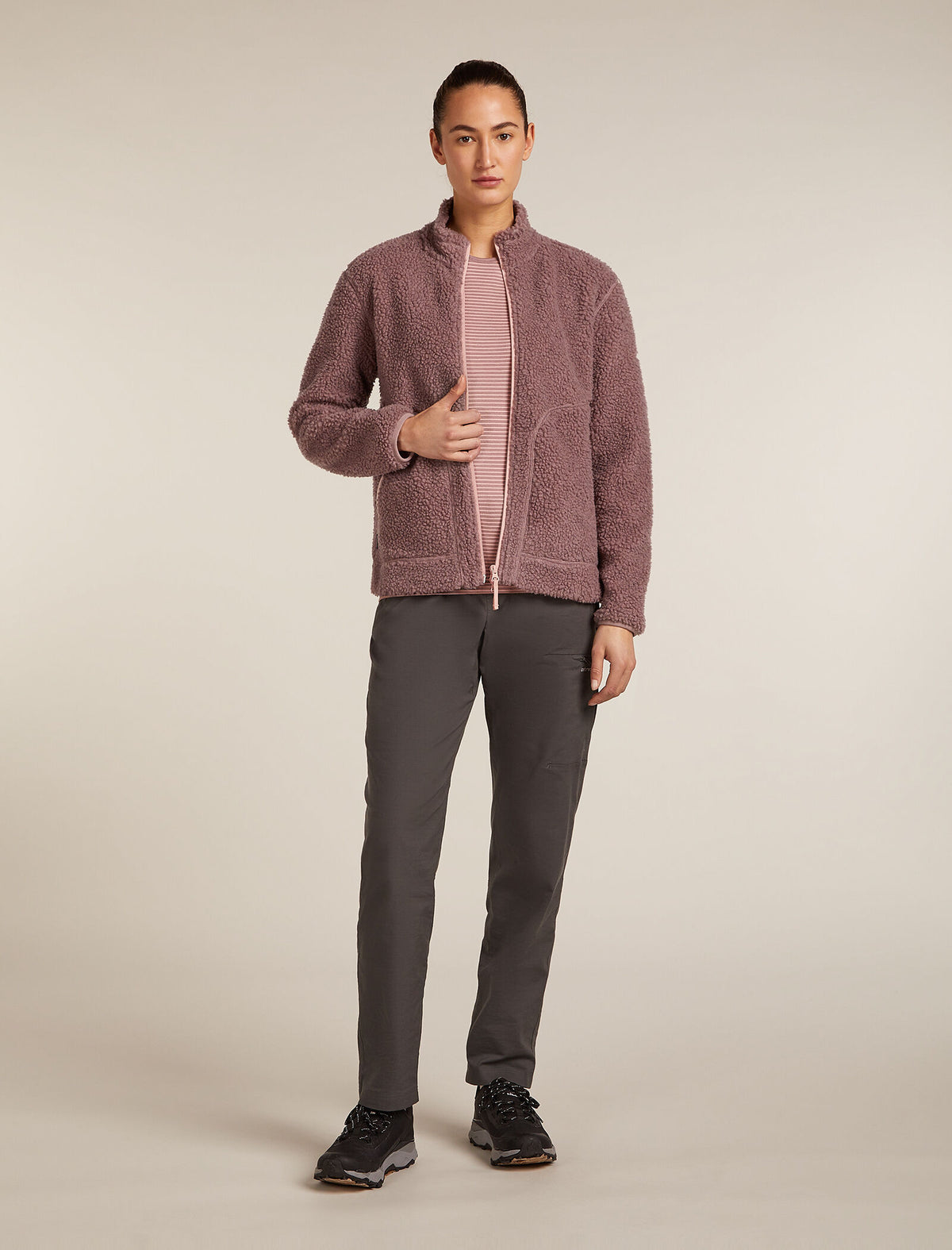 Manteau à manches longues et glissière 800 RealFleece™️ en mélange de mérinos à poils longs Women's  - 3