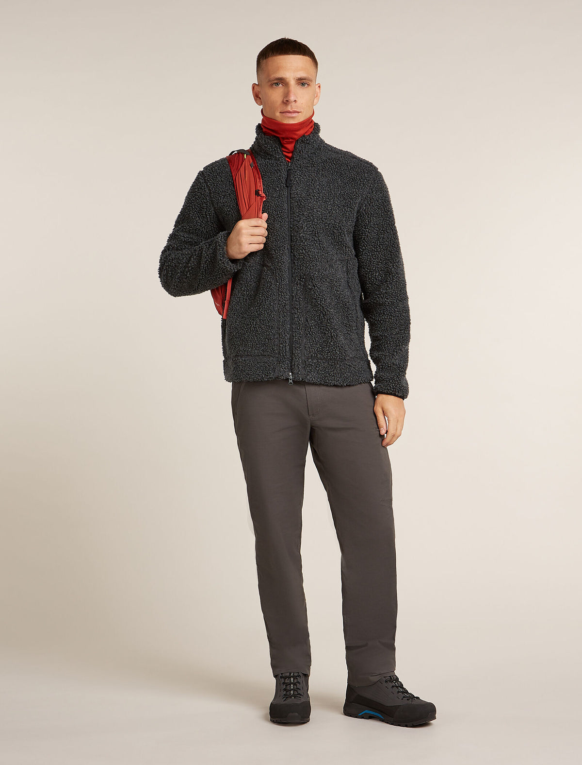 960 High Pile Zip Jacket Jet Hthr/Black - 4
