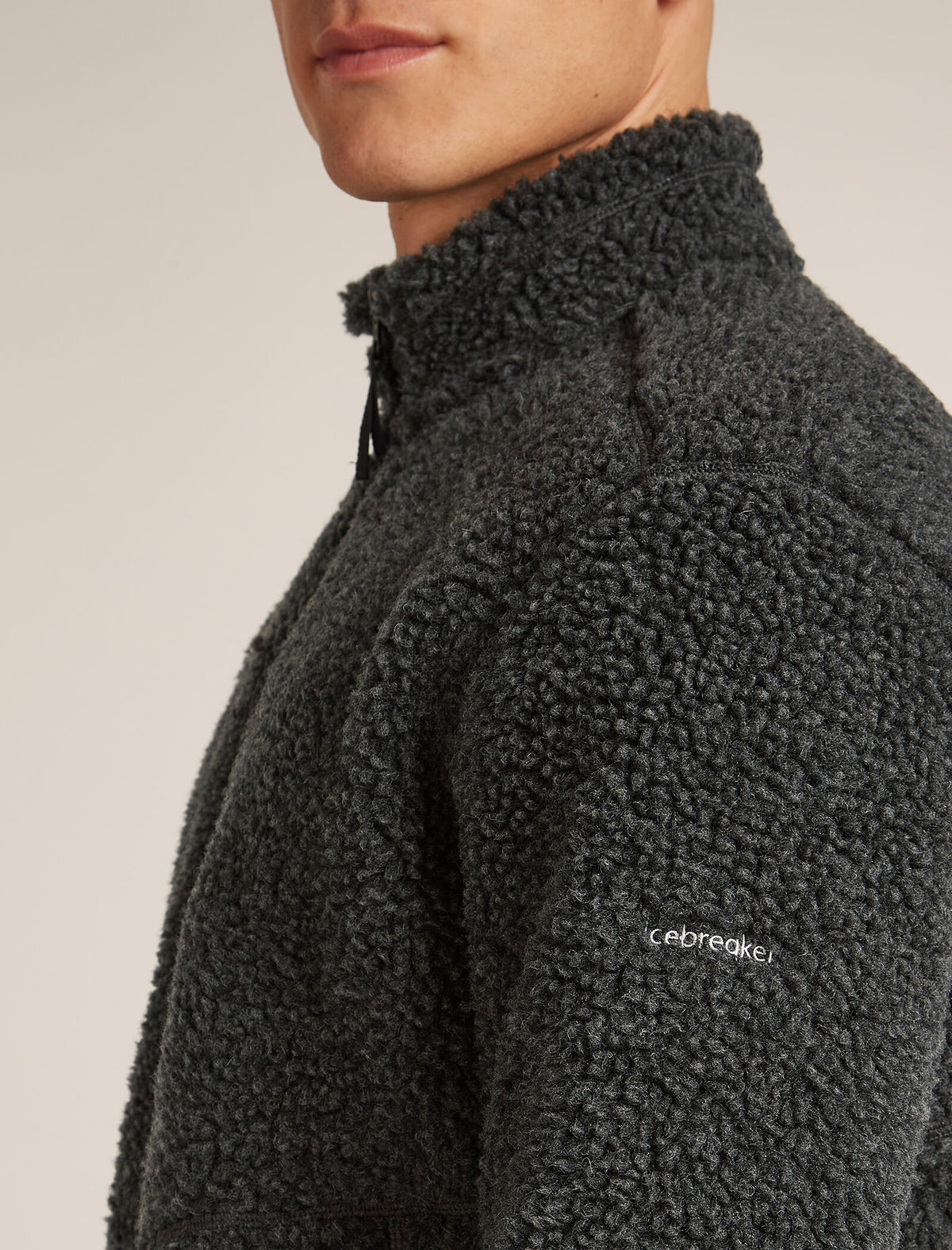 960 High Pile Zip Jacket Jet Hthr/Black - 5