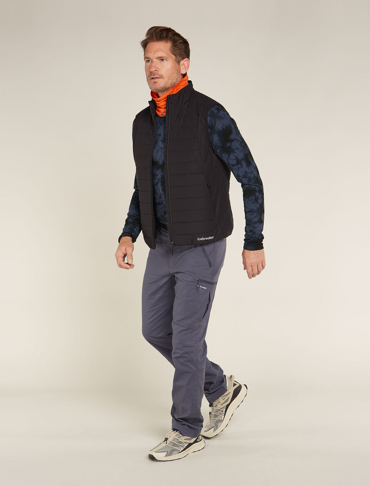 Heren 200 Oasis thermische top Cloud Dye met lange mouwen en ronde hals van merinowol  - 4