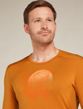 Men's Merino 200 Oasis Long Sleeve Crew Thermal Top Ruapehu Round Ray - 6