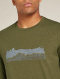 Men's Merino Blend Central Classic Long Sleeve T-Shirt Haute Route Loden - 5