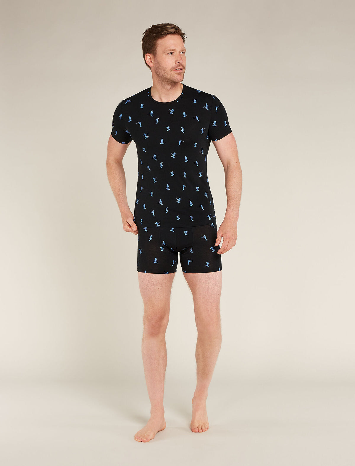 Men's Merino 150 Anatomica Boxers Ski Day Black - 4