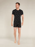 Men's Merino 150 Anatomica Short Sleeve Crew Top Ski Day Black - 3