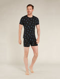 Men's Merino 150 Anatomica Short Sleeve Crew Top Ski Day Black - 4