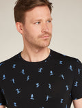 Men's Merino 150 Anatomica Short Sleeve Crew Top Ski Day Black - 6