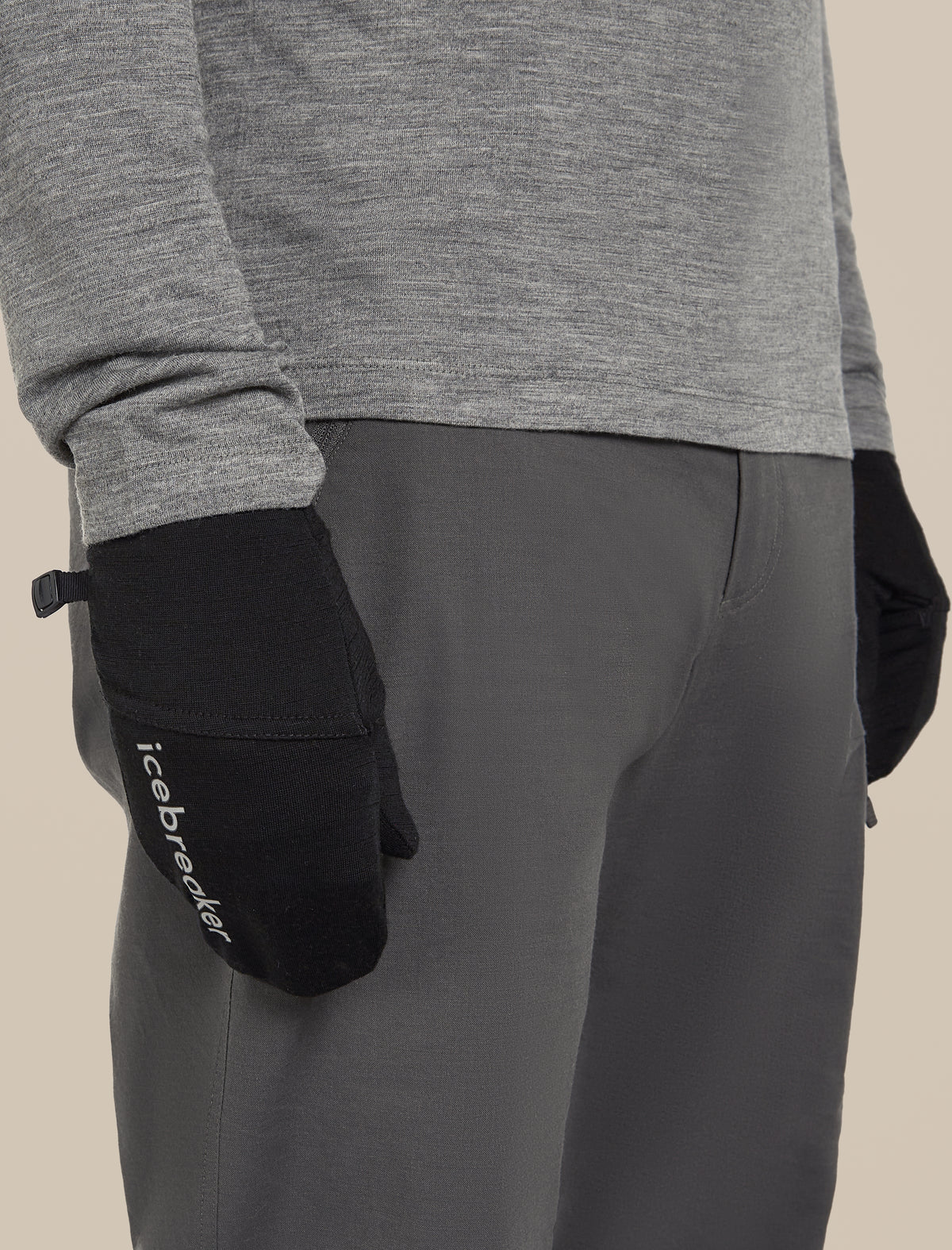 Unisex 200 Oasis Convertible Mittens Black - 3
